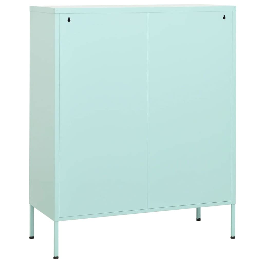 FAMIROSA 4-Door Steel Storage Cabinet with 2 Adjustable Shelves - 31.5