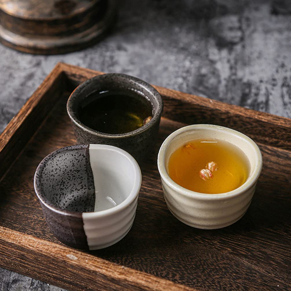 Hemoton 3-Piece Ceramic Sake Set - Japanese Sake Cups, Serving Bottle & Dish - Traditional Sake Drinking Accessories for Home, Restaurant & Gift Giving