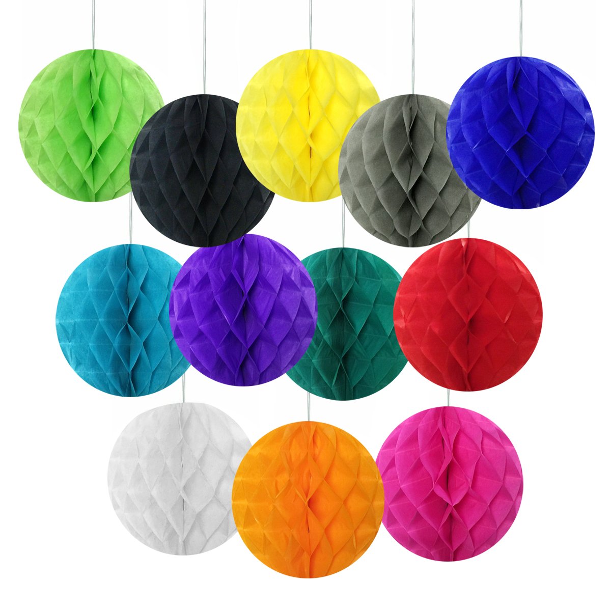 16 Inch Light Green Honeycomb Tissue Ball Decorations (2 Pack) - Perfect for Weddings, Birthday Parties, Baby Showers & Nursery Décor | Party Hanging Decor, Home Celebration Decorations