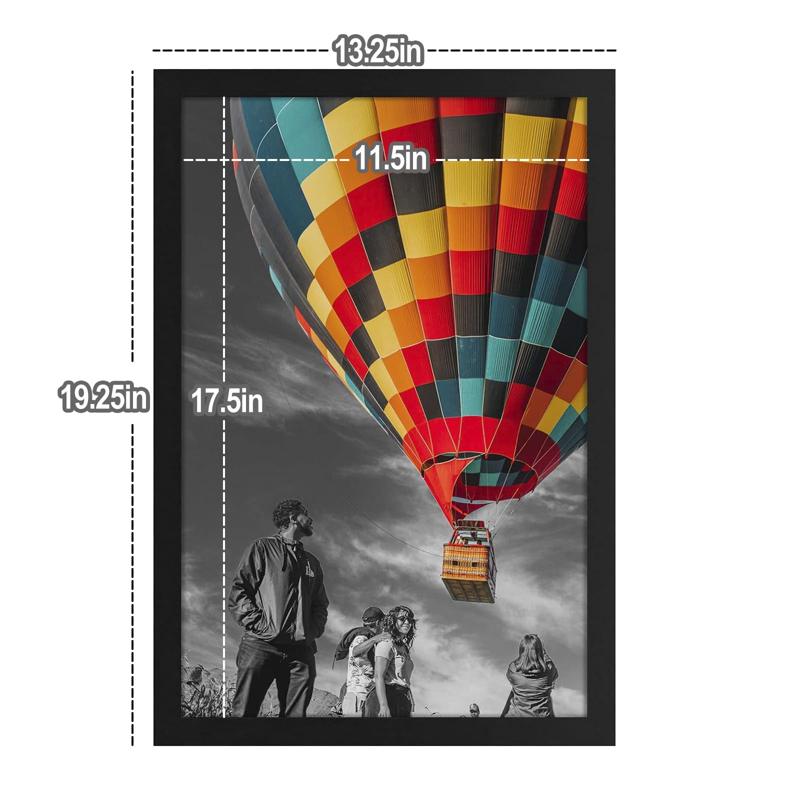 12x18 Poster Frame Set of 8 - Golden State Art Wall Display Frames with Plexiglass & Engineered Wood, Horizontal or Vertical Hanging with Sawtooth Hangers - Perfect for Home Decor, Office Art Display & Photo Gallery Wall Arrangement