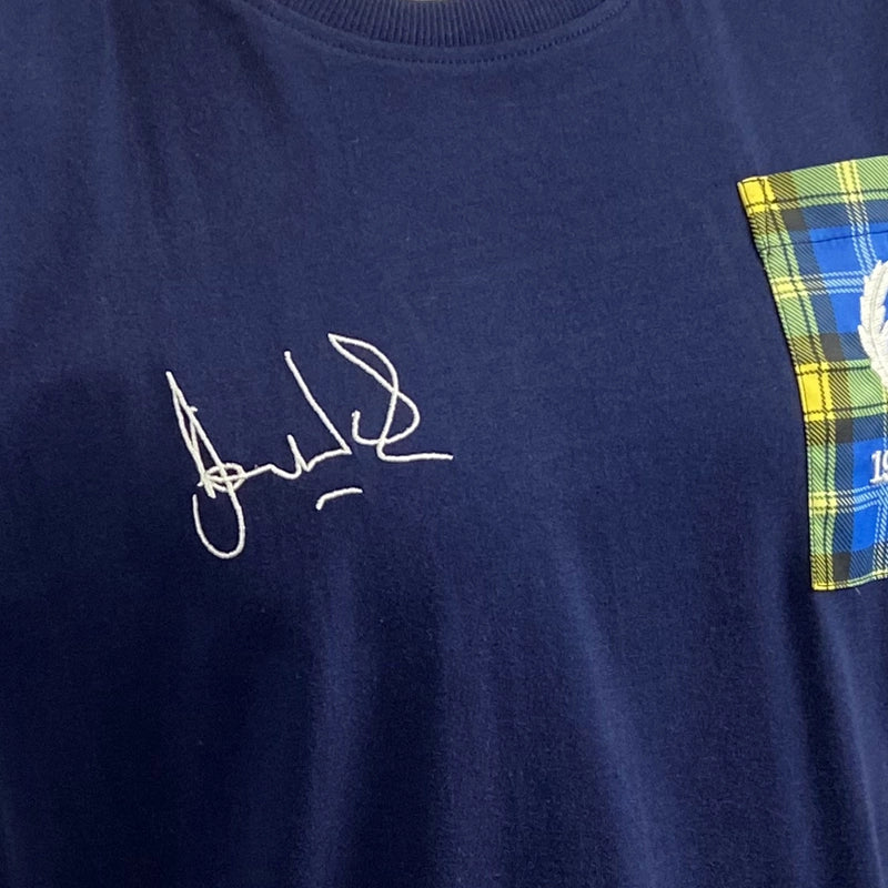 Ellis Rugby Doddie Weir Tartan Cotton T-Shirt - Men's Casual Vintage Style Tee for Rugby Fans and Scottish Heritage Lovers | Perfect for Game Day, Pub Outings, and Casual Wear