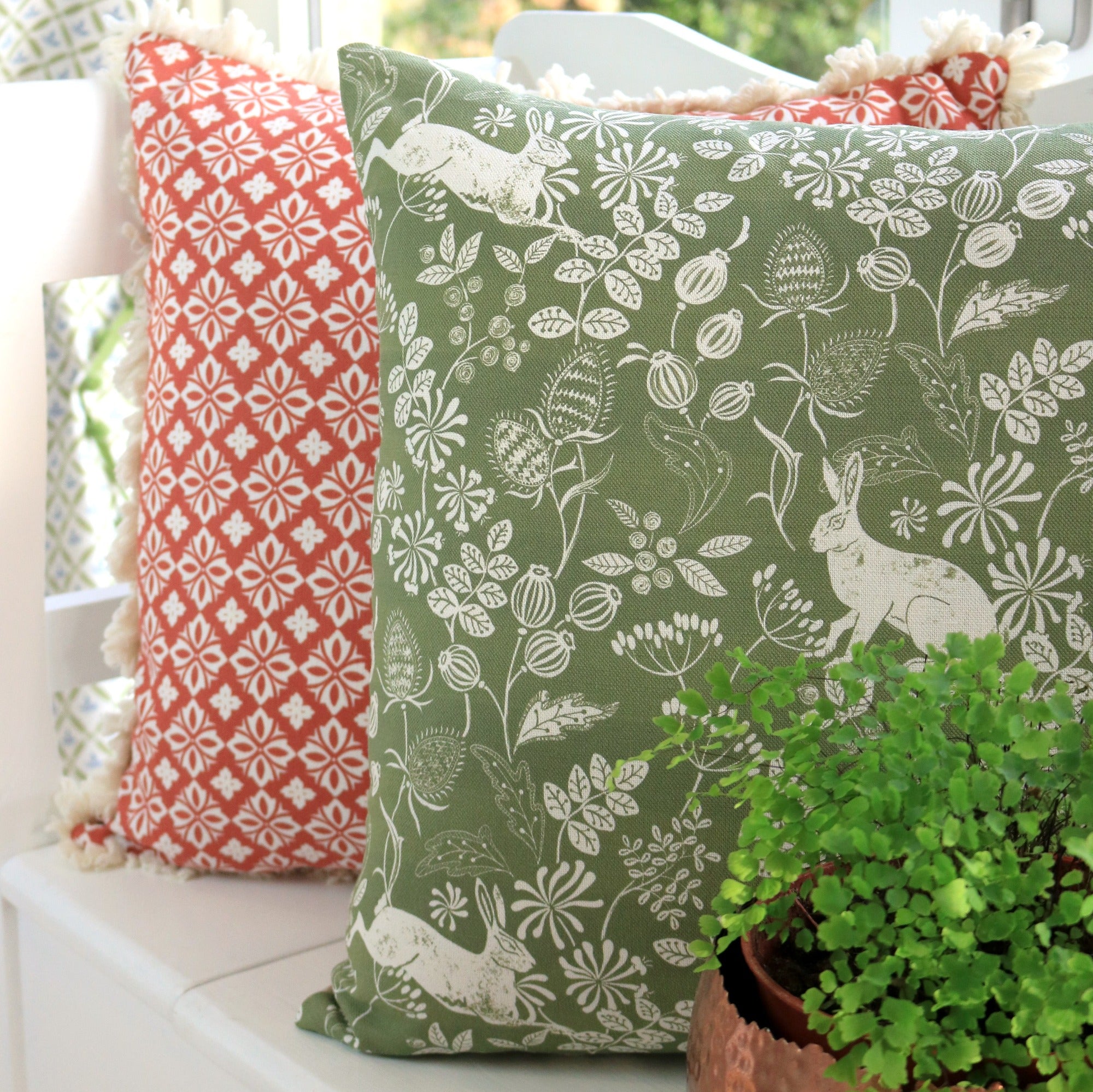 Bexington Hare Cushions - Soft Plush Throw Pillows for Sofa, Bed & Home Decor - Perfect for Living Room, Nursery & Cozy Reading Nook