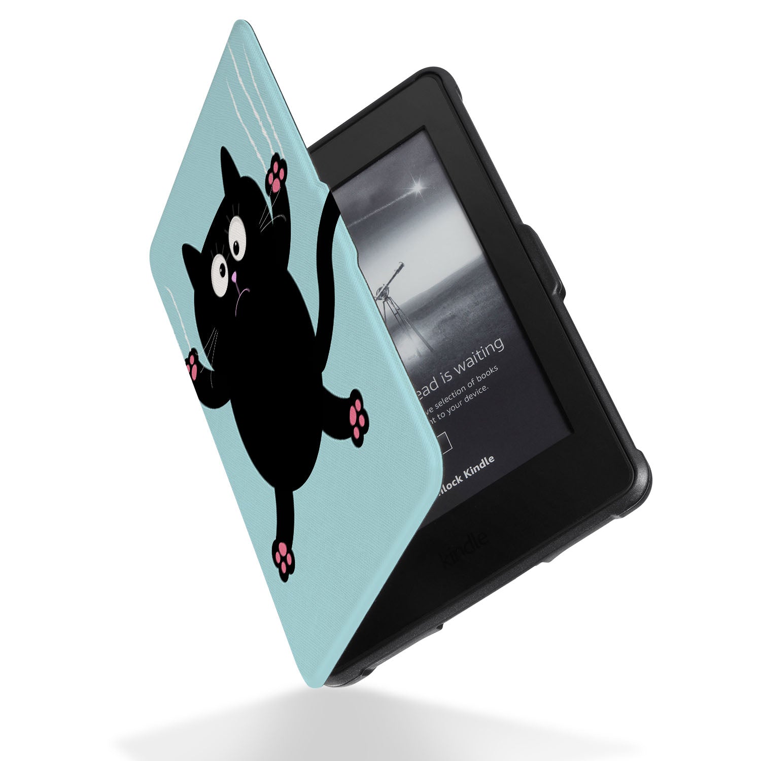 Premium Kindle Case with Cute Cat & Kitty Design - Waterproof & Lightweight Cover for Kindle Paperwhite/Oasis - Perfect for Reading at Home, Travel & Gifts