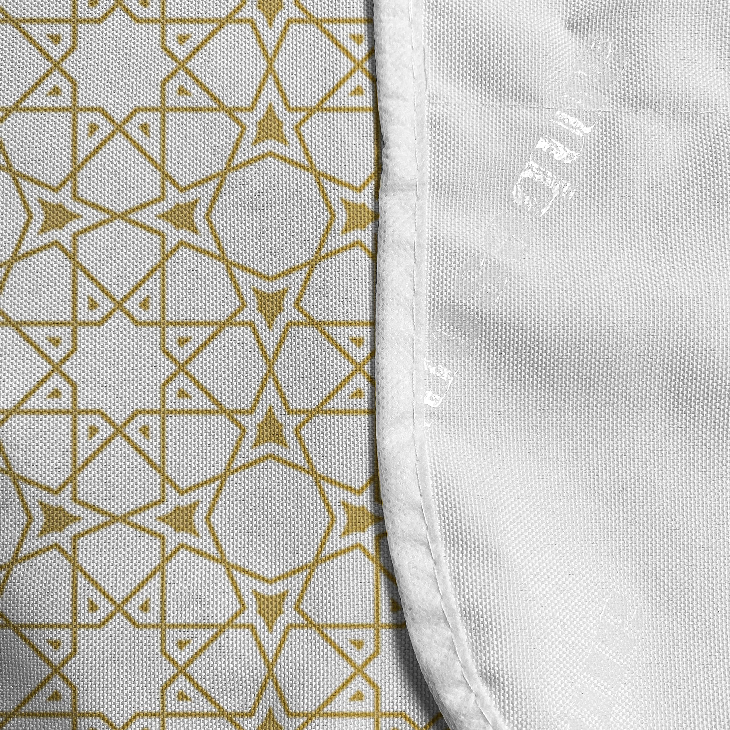 Ambesonne Moroccan Microwave Cover - Geometric Girih Pattern, Traditional Art Print, Water Resistant Kitchen Organizer with Pockets, 36