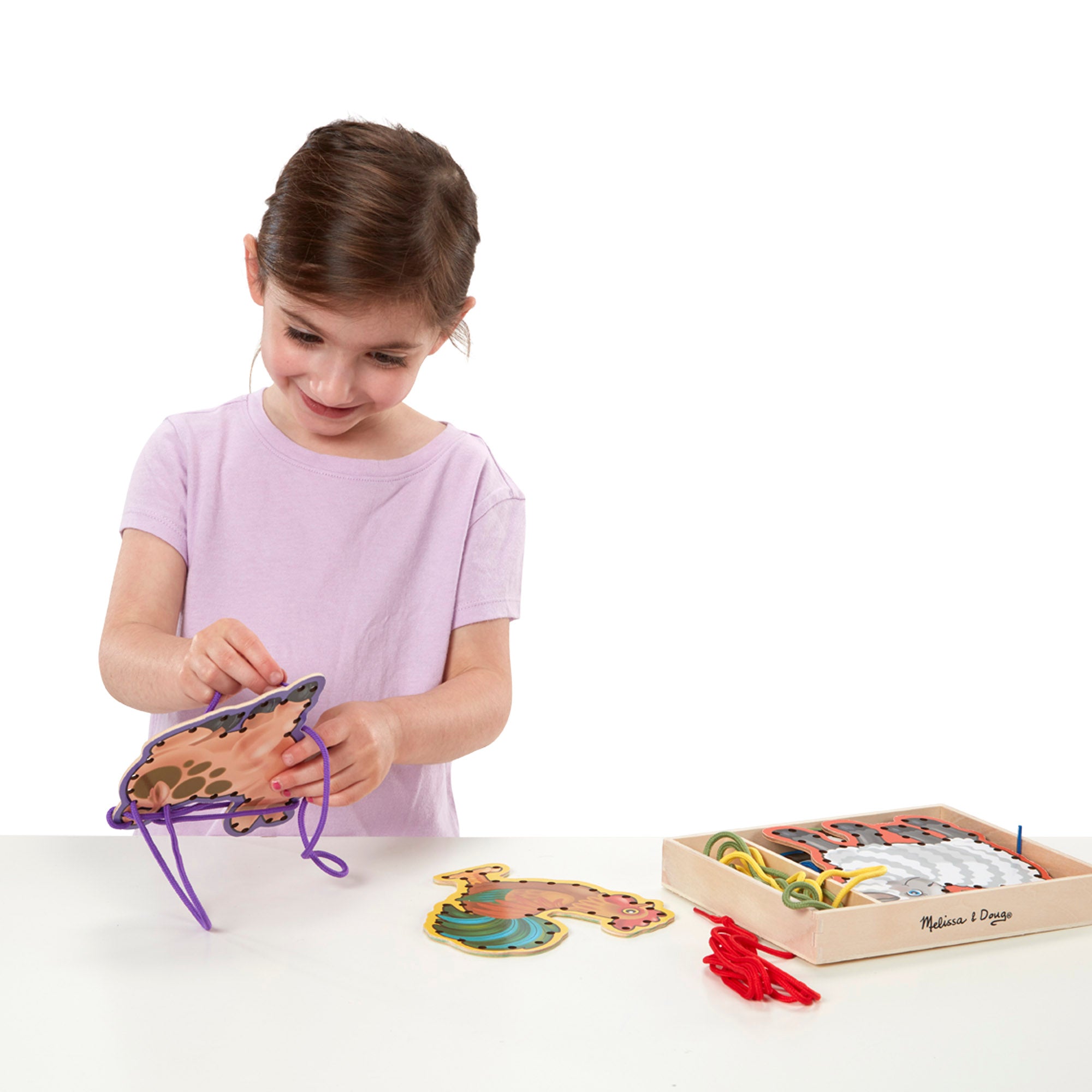 Lace & Trace Farm - Kids Educational Activity Set for Handwriting & Drawing Practice - Perfect for Preschool Learning, Classroom & Home Use