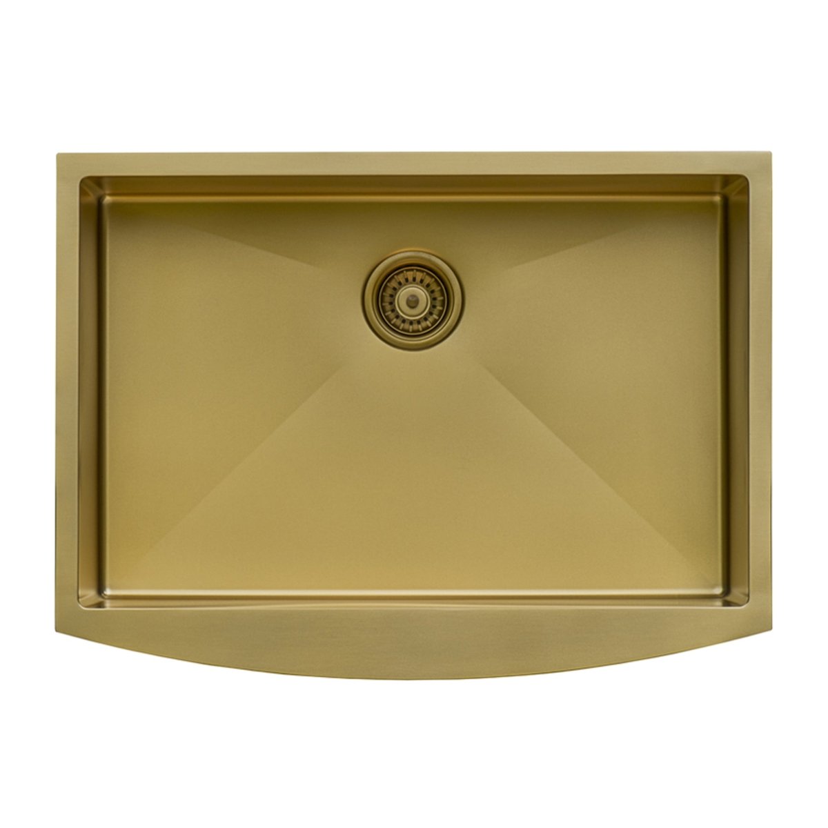 36 Inch Apron Front Farmhouse Kitchen Sink - Brass Tone Matte Gold Stainless Steel Single Bowl for Modern Farmhouse & Rustic Kitchen Decor | Perfect for Cooking, Washing Dishes & Food Prep