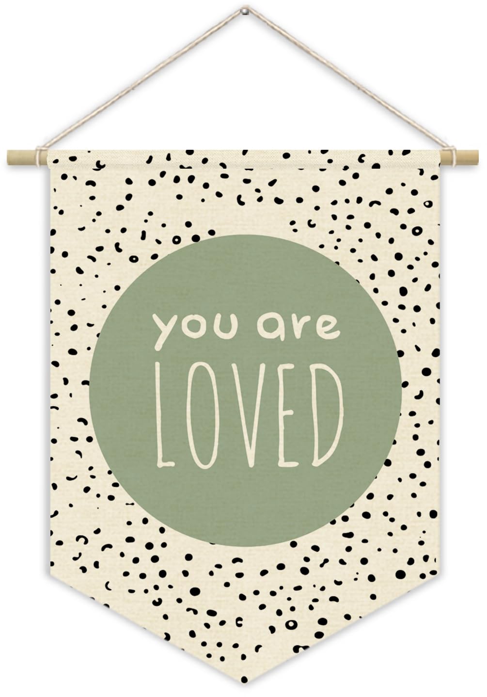 Sage Green Inspirational Canvas Banner - Nursery & Kids Room Decor for Playroom & Homeschool