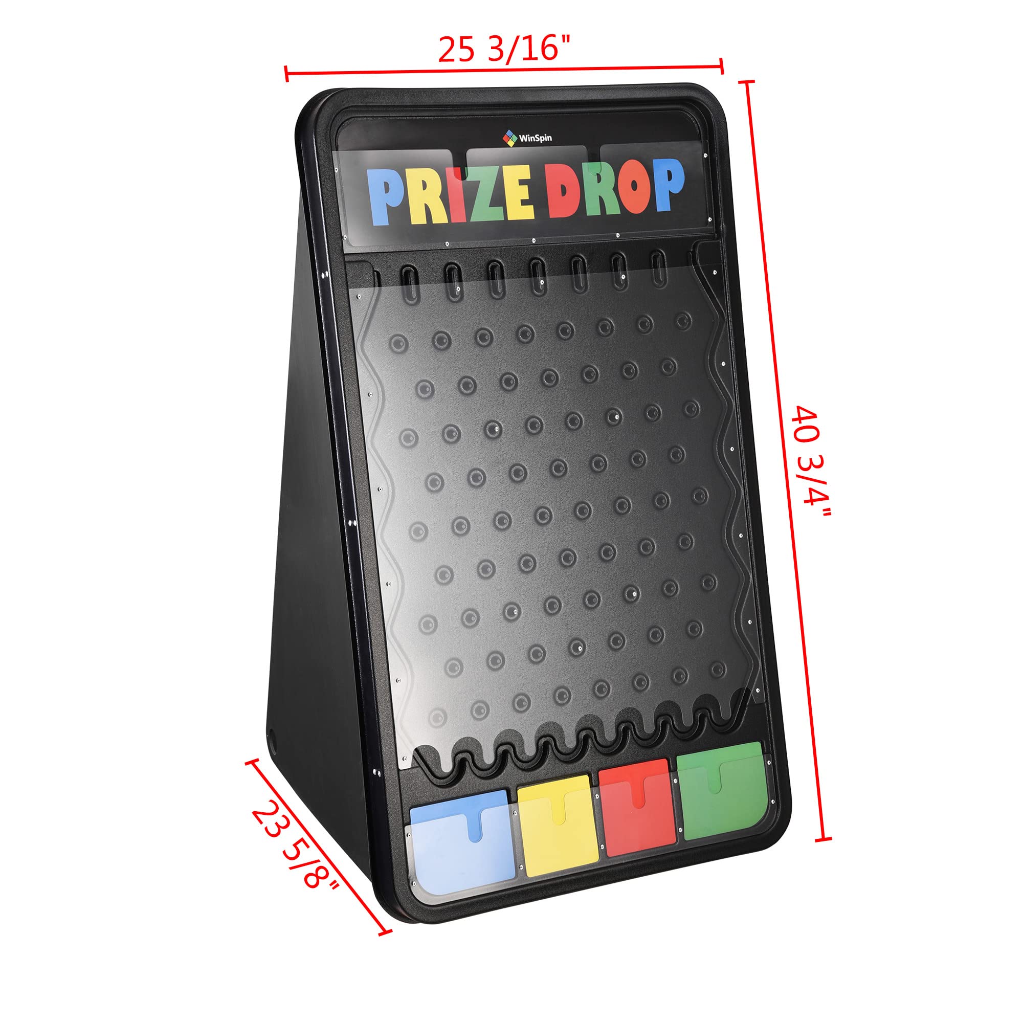 WinSpin 41x25 Inch Foldable Prize Drop Board Game Set with 12 Playing Pucks - Perfect for Carnivals, Trade Shows, Parties & Live Stream Events - Fun Interactive Game for Kids & Adults