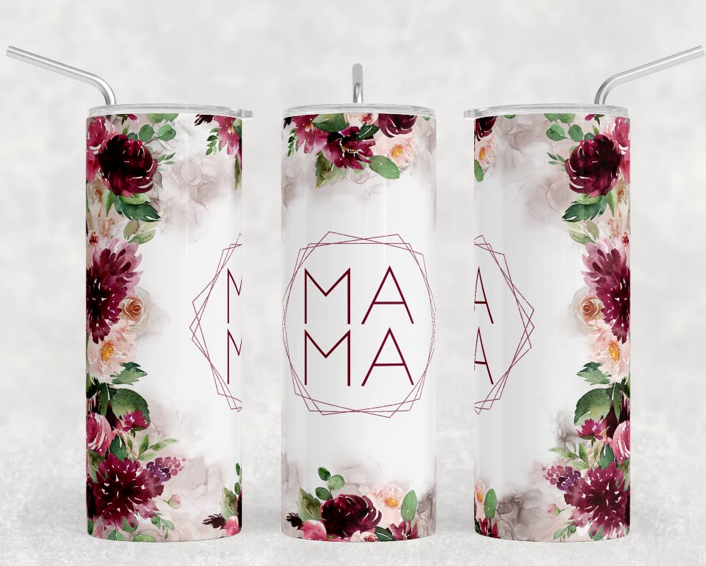 Custom Mama Tumbler Sublimation Bundle - Ready to Press Heat Transfer Designs for 20oz Tumblers | Perfect for Mother's Day Gifts, Personalized Drinkware & DIY Craft Projects