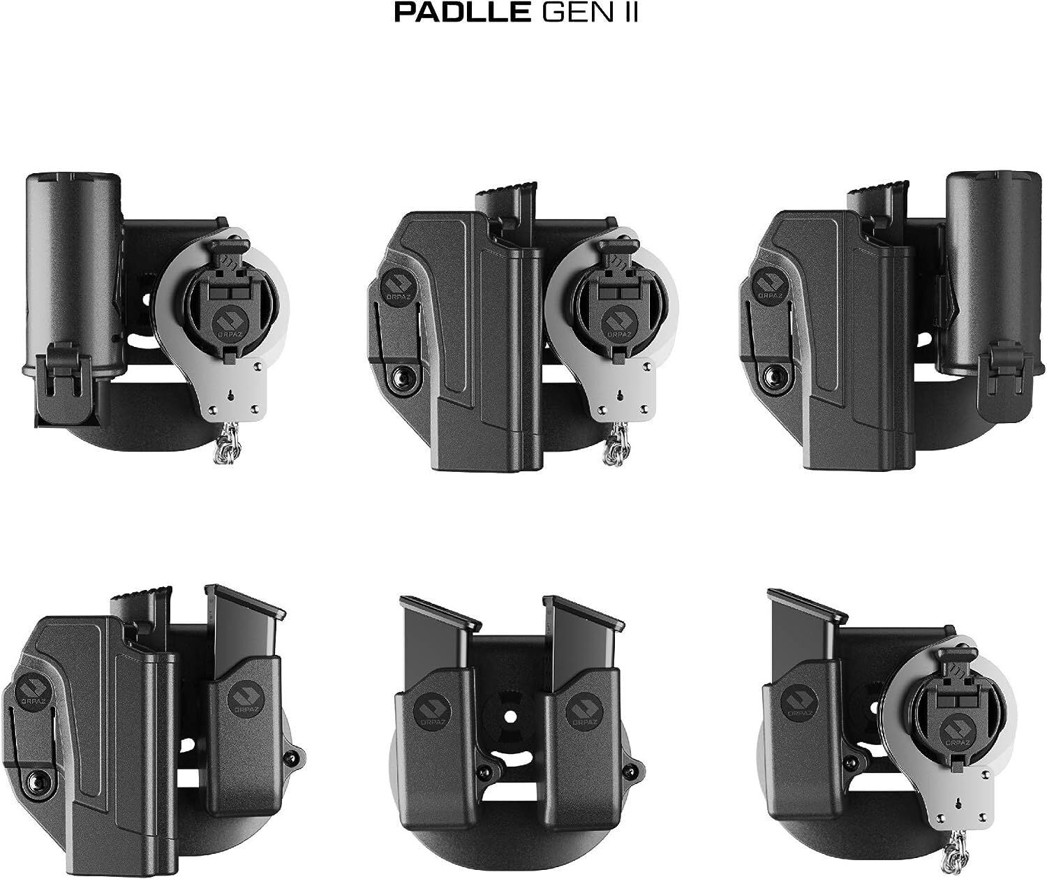 Orpaz T40 Adjustable Modular OWB Holster for S&W SD9VE - Compatible with Light, Laser & Optics - Tactical Gun Holder for Outdoor Shooting, Range Training & Concealed Carry