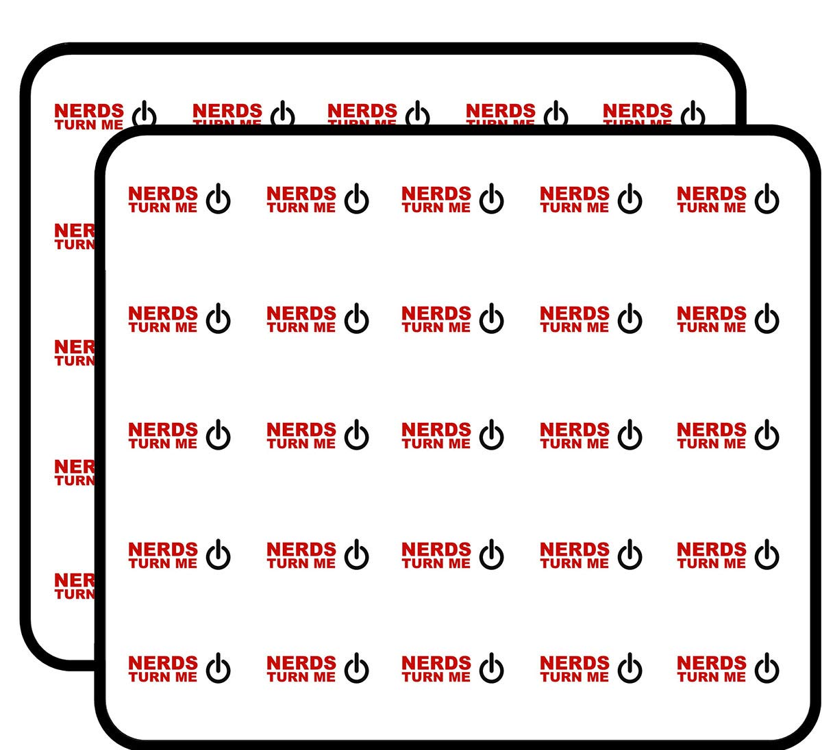 50 Pack Funny Nerds Turn Me On Sticker Sheets - 1 Inch Geek & Nerd Decals for Scrapbooking, DIY Crafts, Albums, Laptops & Water Bottles