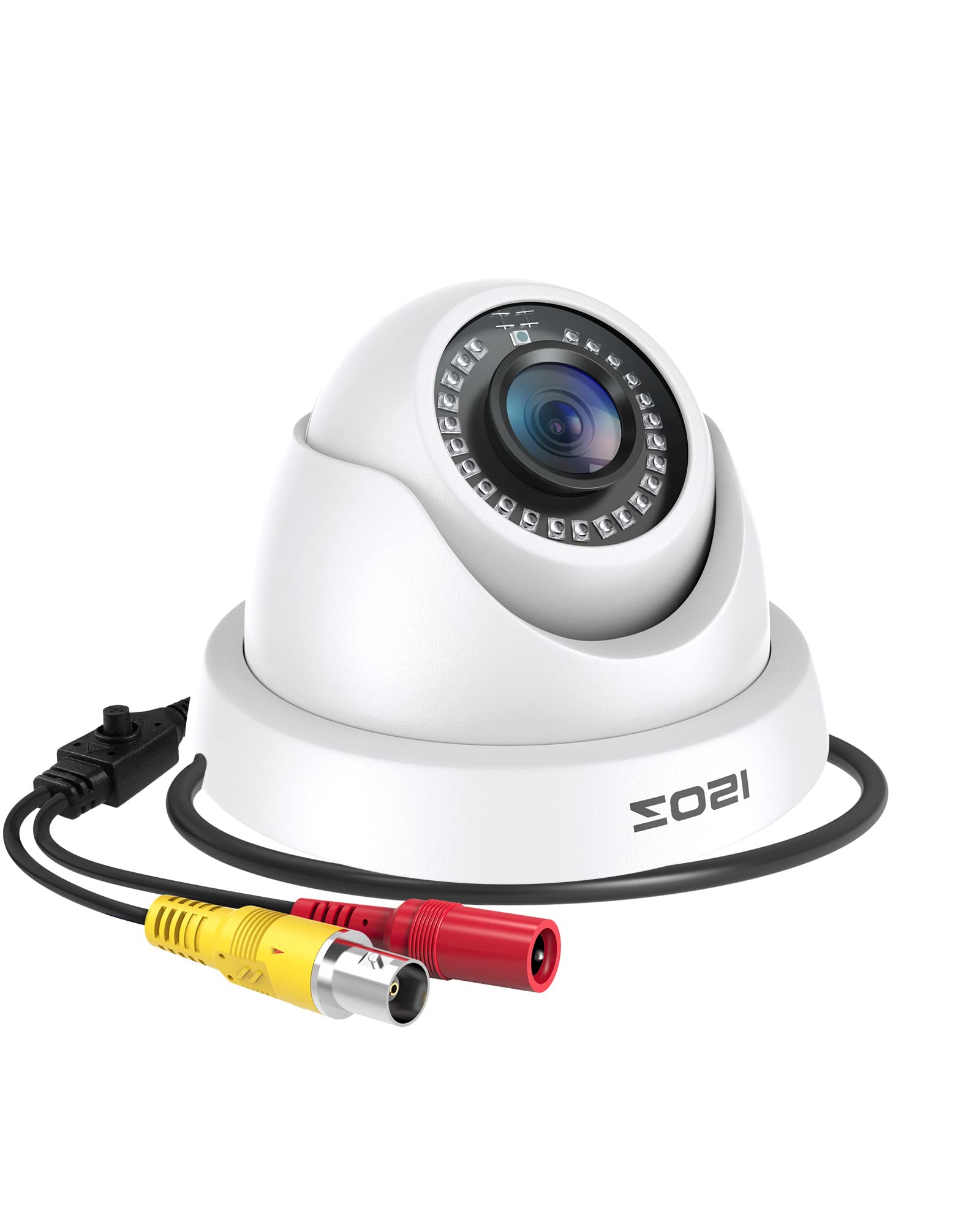 ZOSI 1080p Dome Security Camera - 2MP HD-CVI/TVI/AHD/960H Hybrid CCTV Camera with Night Vision (80ft), Weatherproof for Outdoor/Indoor Use - Ideal for Home, Office & Business Surveillance