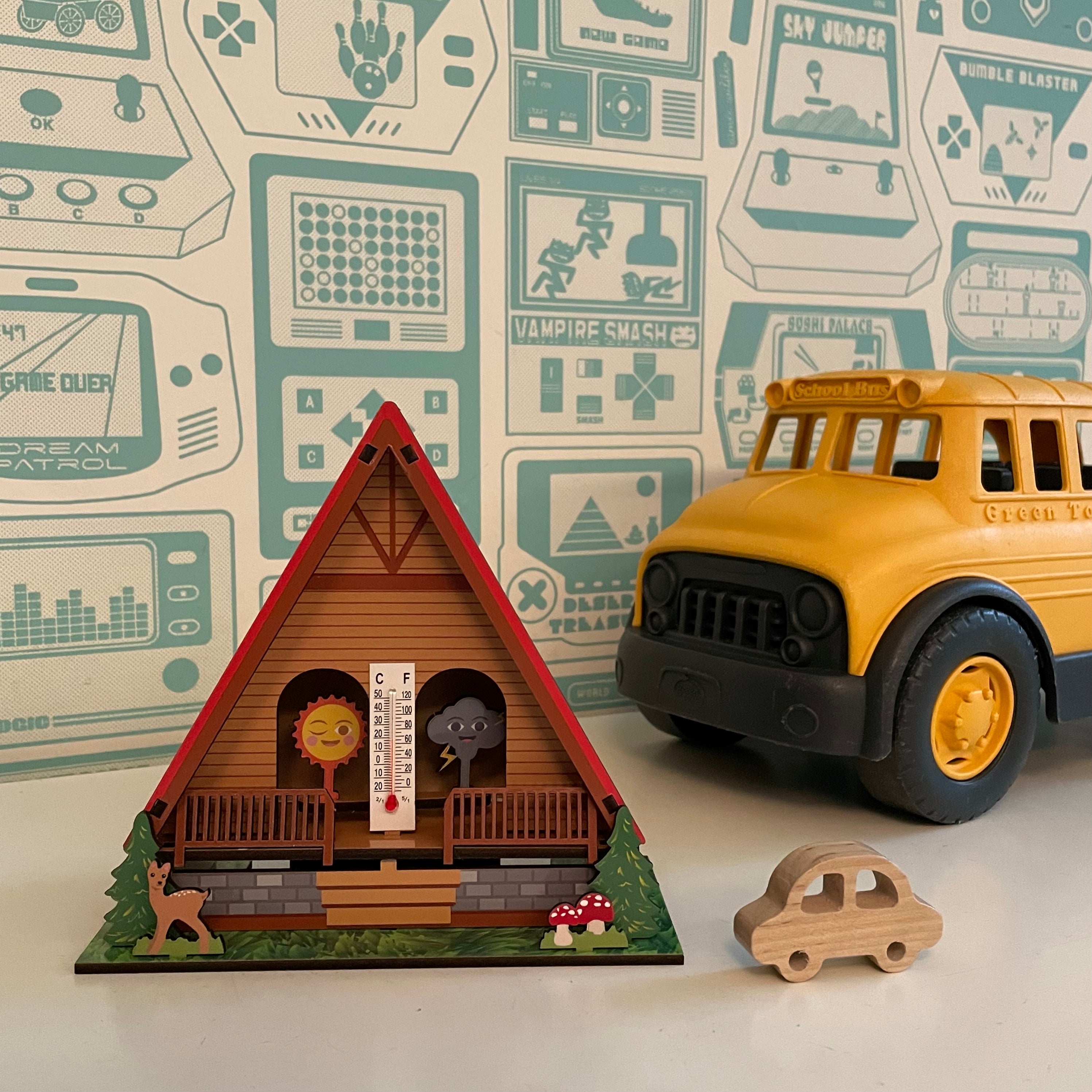 DIY Weather House Kit - Handcrafted Wooden Barometer for Home & Garden Decor - Perfect Gift for Weather Enthusiasts & Science Lovers (Use for Indoor/Outdoor Weather Prediction & Unique Home Decoration)