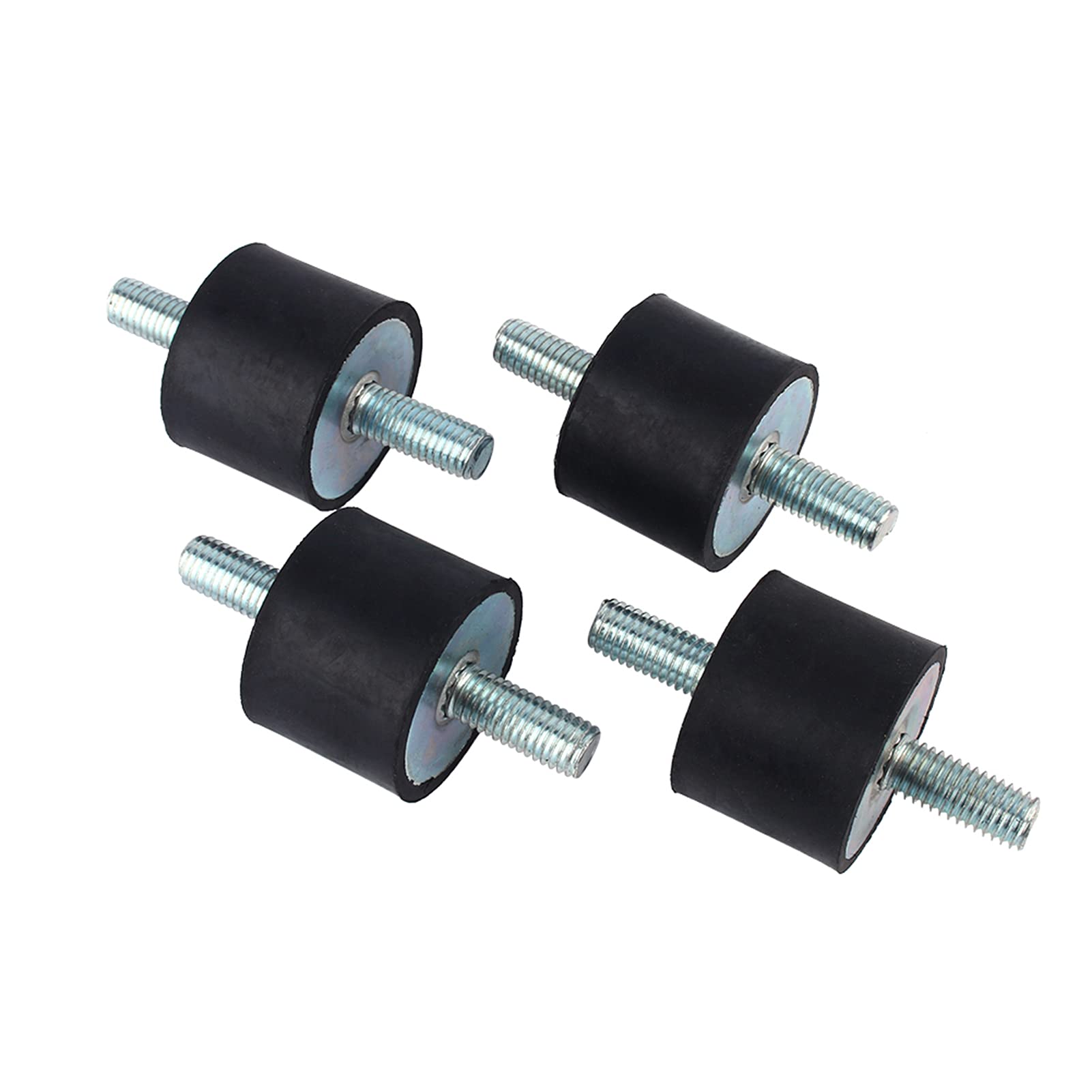 Keenso M10 40x30mm Rubber Vibration Isolator Mounts - Heavy Duty Anti-Vibration Shock Dampers for Air Compressor Pumps, HVAC Systems & Industrial Equipment (Set of 4)