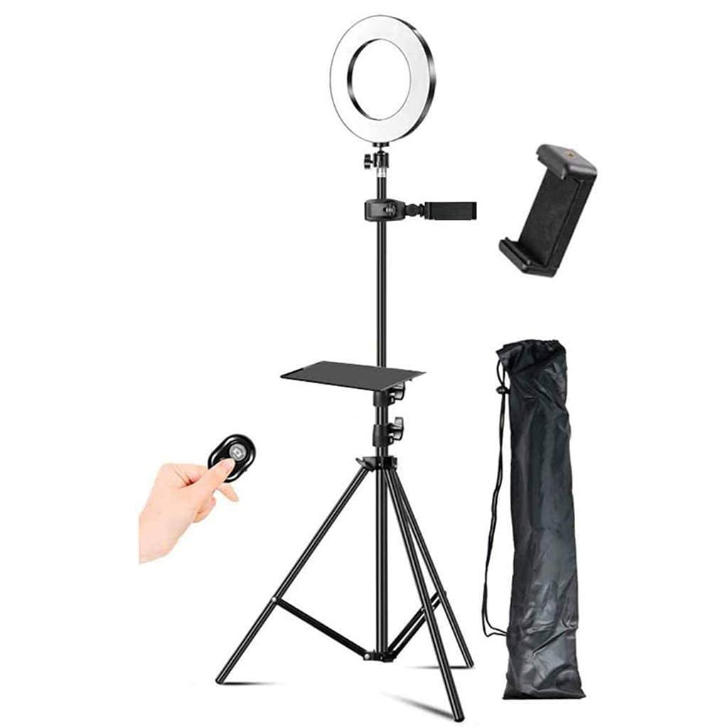 Selfie Ring Light with Dimmable LED & Adjustable Tripod Stand - 19