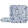Premium Non-Stick Ocean Swirl Square Baking Sheet Set of 2 - 10.5 Inch Cookie Pan for Baking, Roasting & Meal Prep - Perfect for Cookies, Brownies, Sheet Cakes & Party Snacks