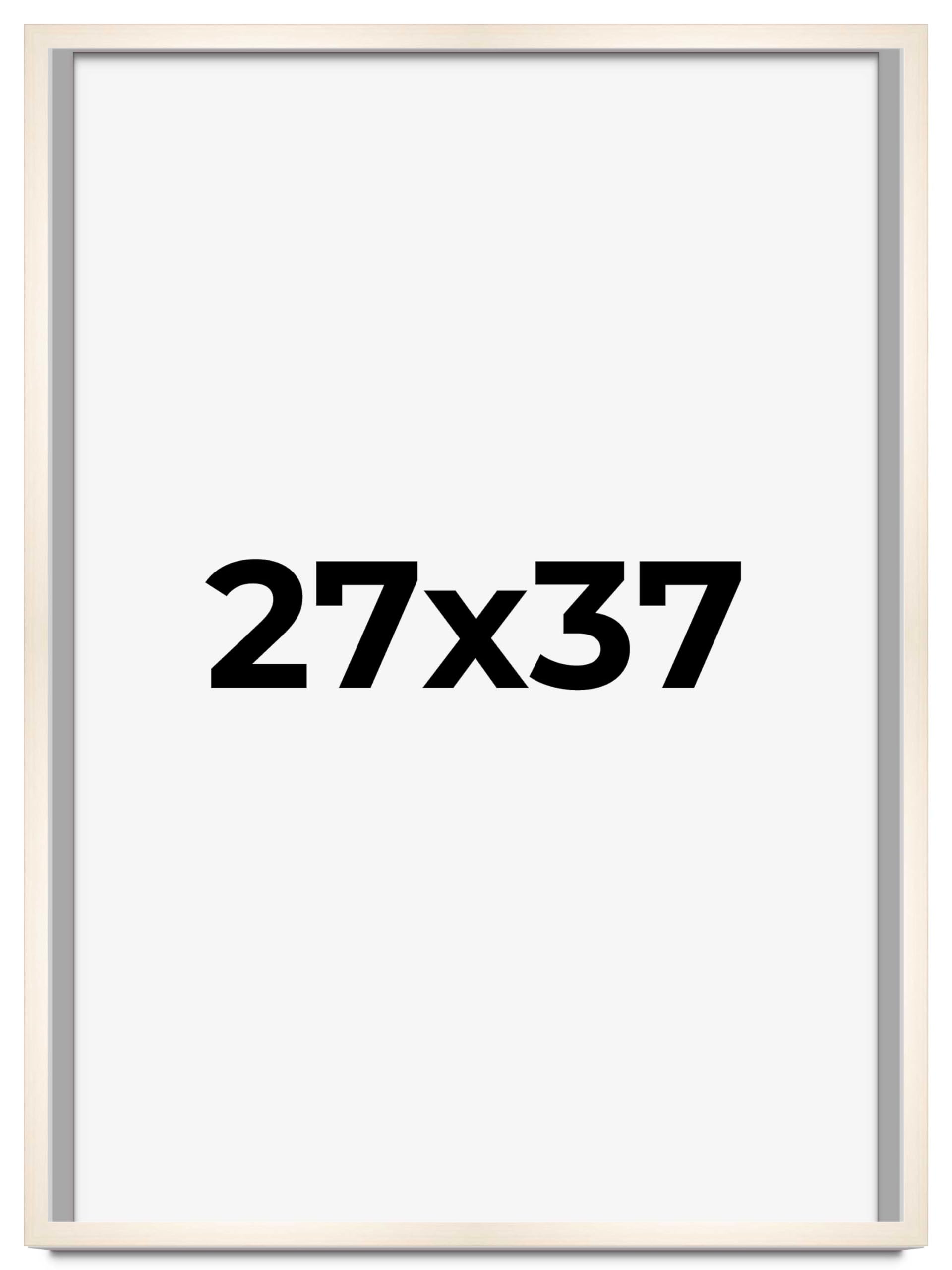 CountryArtHouse 27x37 Inch Whitewashed Solid Wood Picture Frame with 0.8125