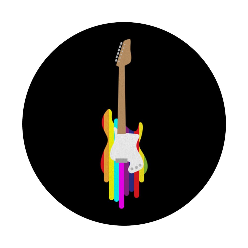 Vibrant Color Electric Guitar PopSockets PopGrip - Swappable Phone Stand & Grip for Guitarists & Music Lovers - Perfect for Concerts, Music Studios & Everyday Use
