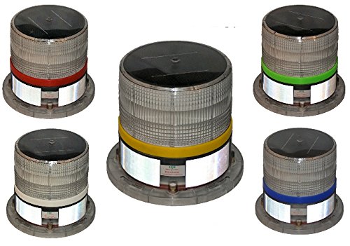 S16LFS RED Solar LED Safety Lantern - IP68 Waterproof, 4-7NM Visibility, Flashing or Steady Mode - Perfect for Marine, Roadside, Construction & Emergency Warning Signs
