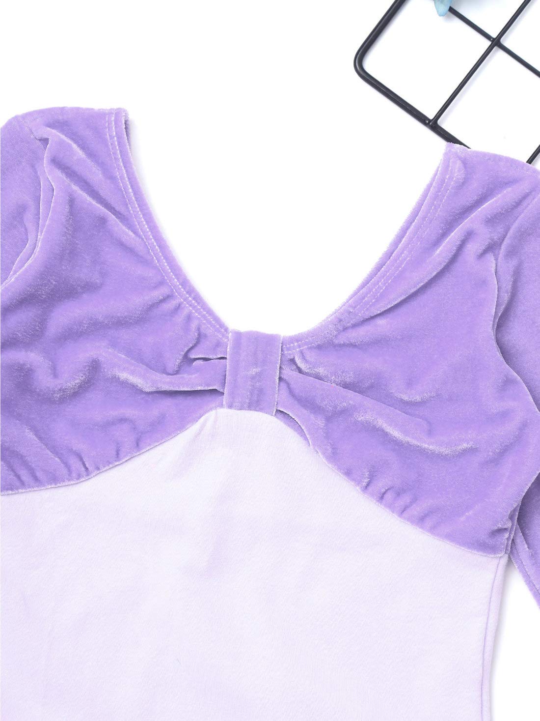 Girls Ballet Leotard Long Sleeve Velvet Dancewear - Gymnastics Bodysuit for Kids, Toddler Dance Costume - Perfect for Ballet Class, Recital, Competition & Performance
