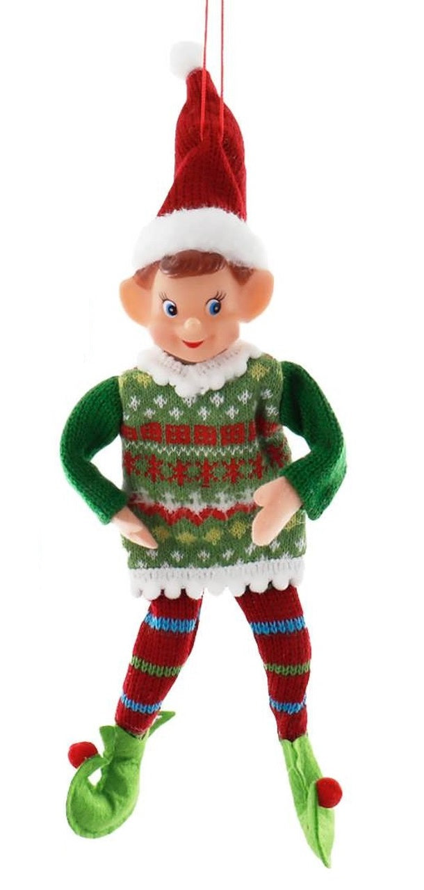 11 Pack Traditional Christmas Elf Ornaments - Handmade Holiday Decor for Tree, Mantel, and Festive Home Decorations