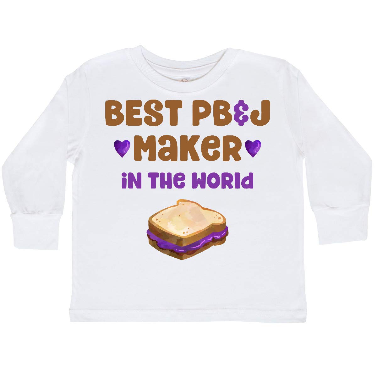 Inktastic World's Best PBJ Maker Toddler Long Sleeve T-Shirt - Soft Cotton Kids Tee for Playdates, School & Family Outings