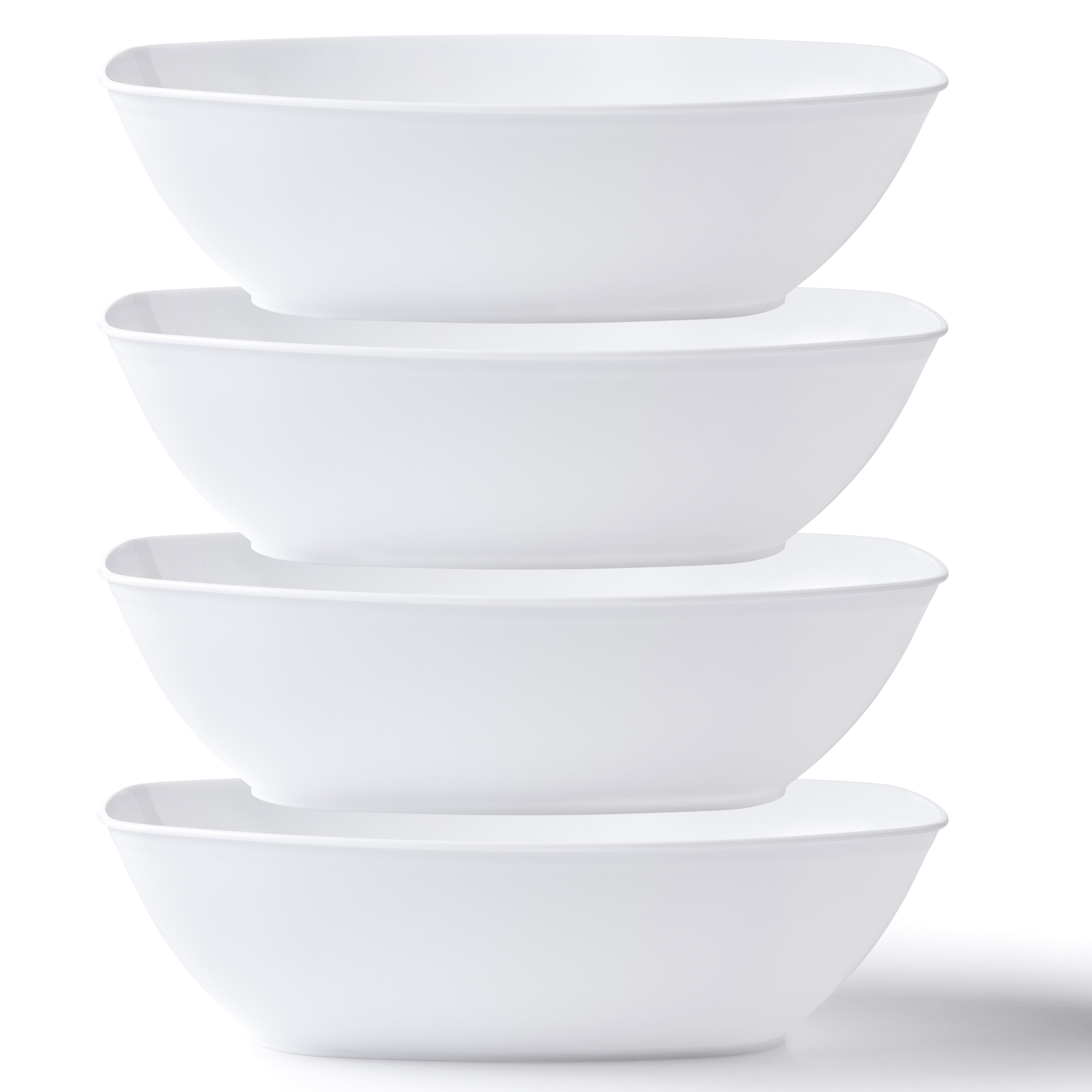 72 oz. White Oval Salad Bowl - Set of 4 - Perfect for Family Dinners, Parties & Entertaining
