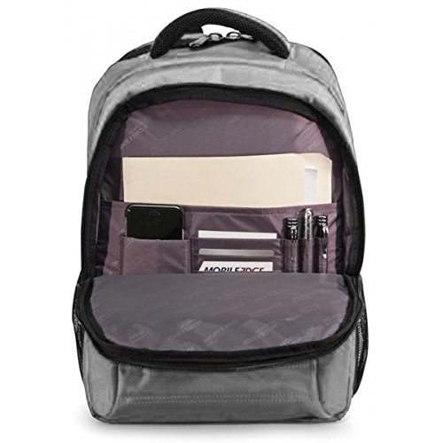 Mobile Edge SmartPack Laptop Backpack for Men & Women - 16 Inch Laptop Compatible - Ultra Lightweight Business & Travel Backpack (Silver) - Perfect for Office Commute, College Students & Airplane Carry-On