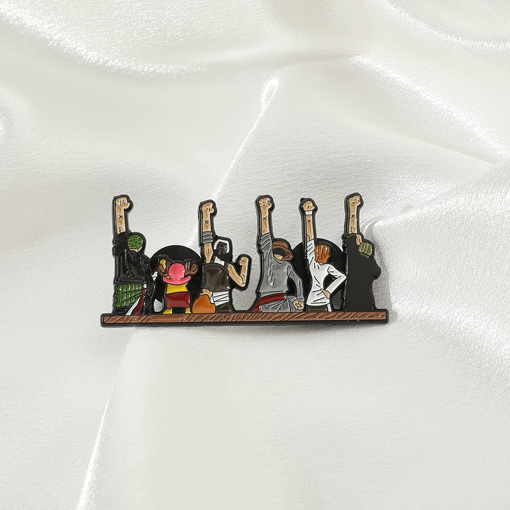 Anime Luffy Enamel Pins - One Piece Metal Brooch Badges for Cosplay, Backpacks, Jackets & Gifts | Perfect for Anime Fans, Men & Boys | Collectible Accessories for Conventions & Daily Wear
