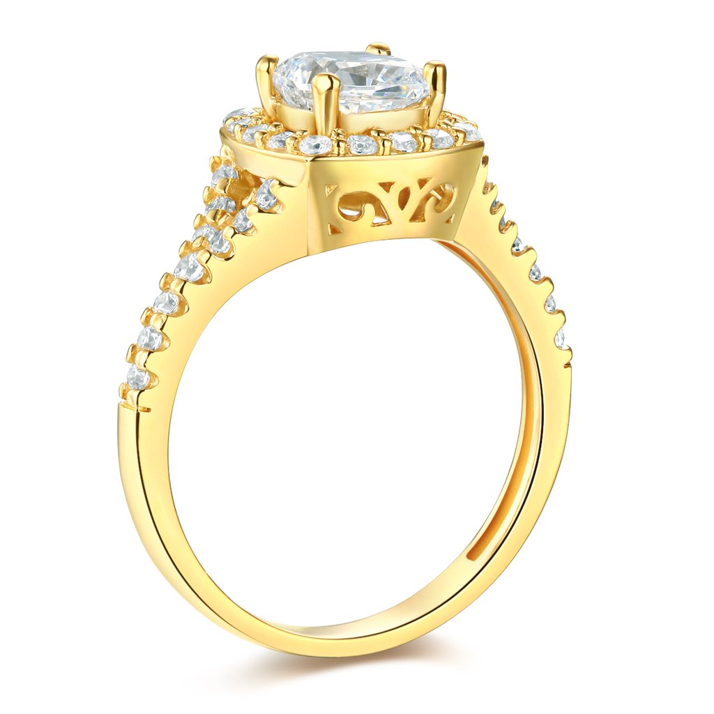 14K Yellow or White Gold Wedding Engagement Ring for Women - Elegant Solitaire Diamond Ring for Proposal, Anniversary, and Bridal Jewelry