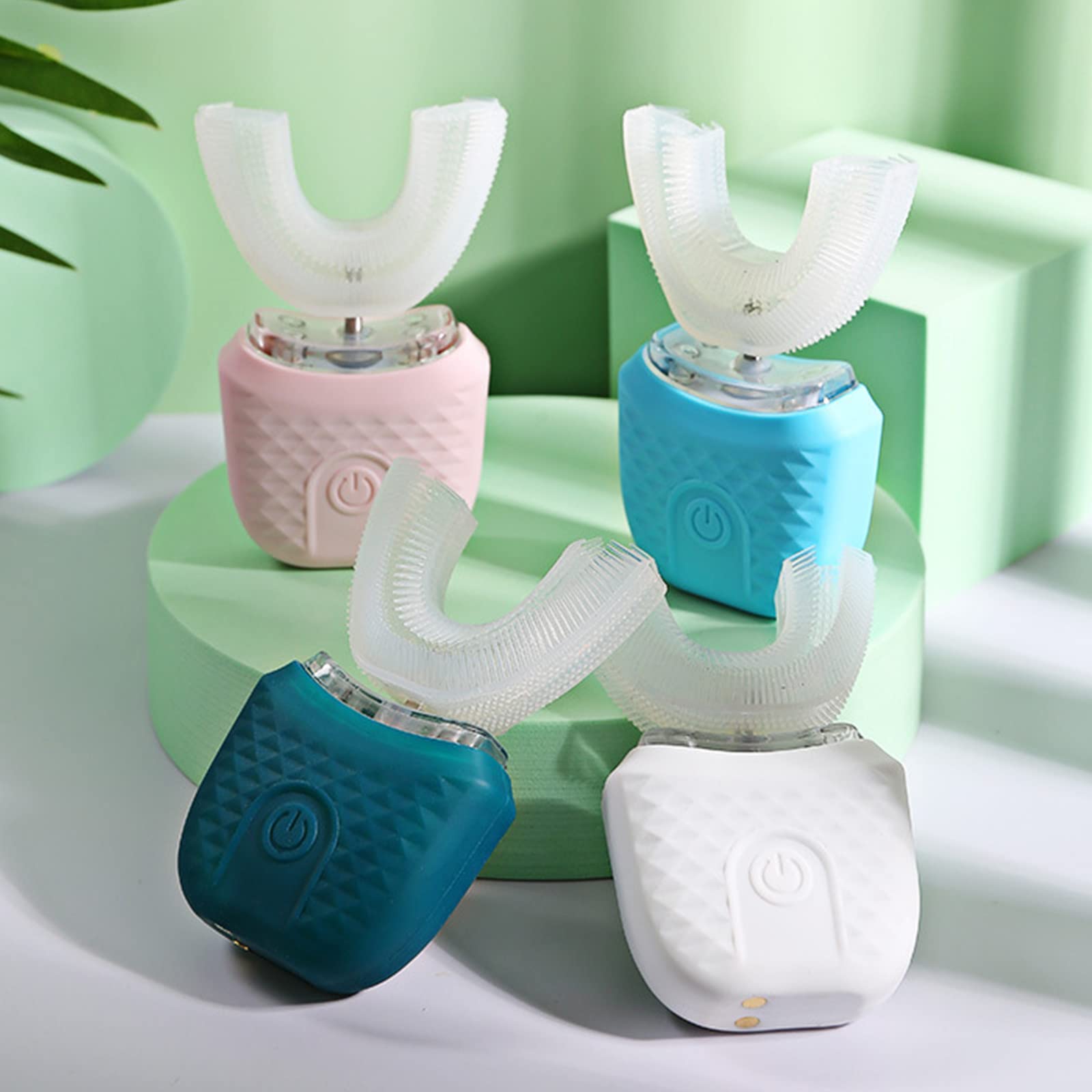 Lanhui U-Shaped Electric Toothbrush for Adults - 360° Full Mouth Coverage, Teeth Whitening, Wireless Charging, IPX7 Waterproof - Perfect for Travel & Home Oral Care