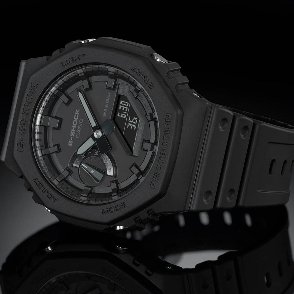 Casio G-Shock GA2100-1A1 'CasiOak' Digital Analog Watch - Rugged Military Style for Outdoor, Sports & Everyday Wear