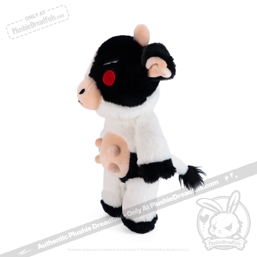 Plushie Dreadfuls Mad Cow Plush Stuffed Animal - Soft Cuddly Toy for Kids, Unique Gift for Horror Fans, Perfect for Halloween Decor & Movie Nights