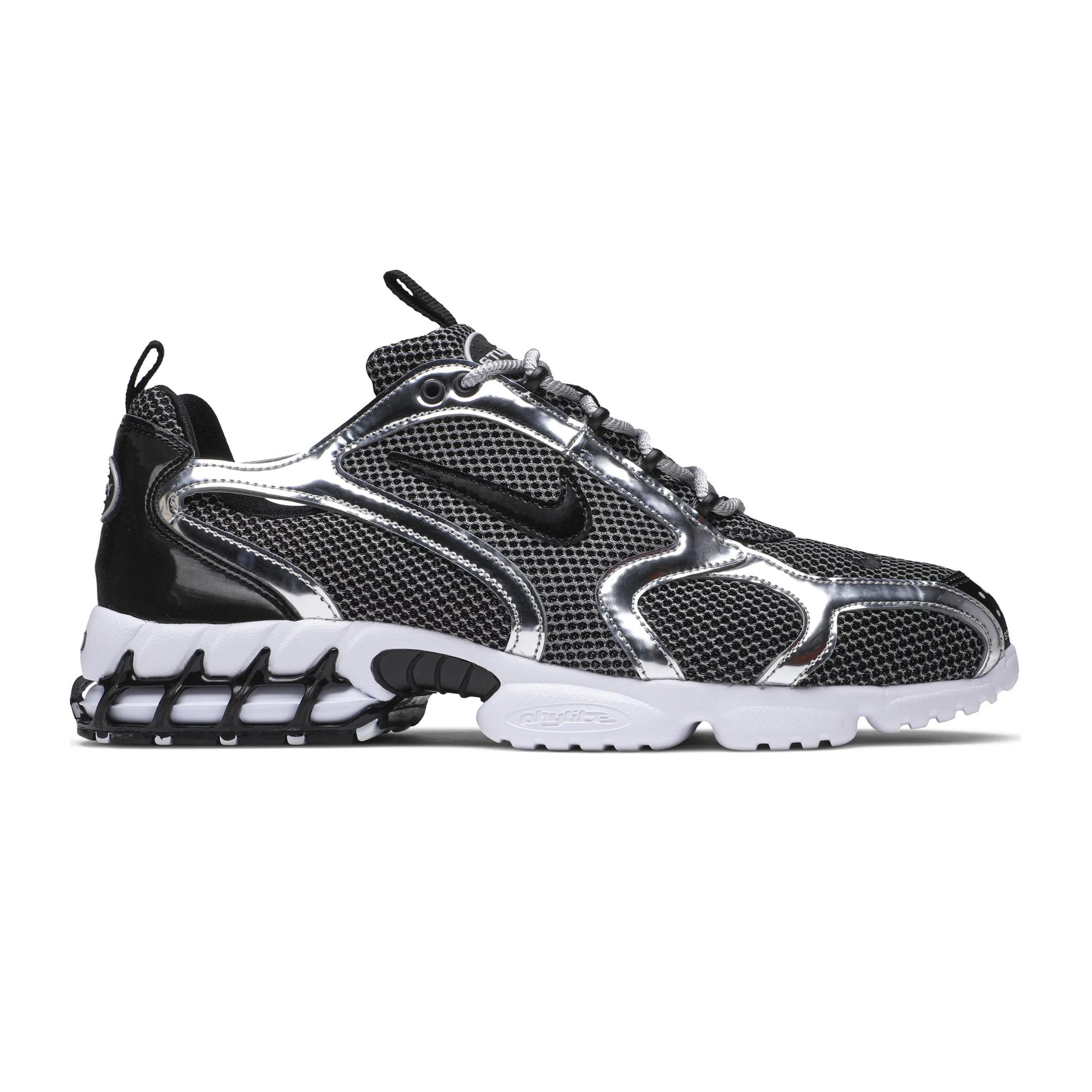 Nike Air Zoom Spiridon Cage 2 x Stussy 'Pure Platinum' Retro Running Shoes - Men's Vintage Sneakers for Jogging, Streetwear & Casual Outfits