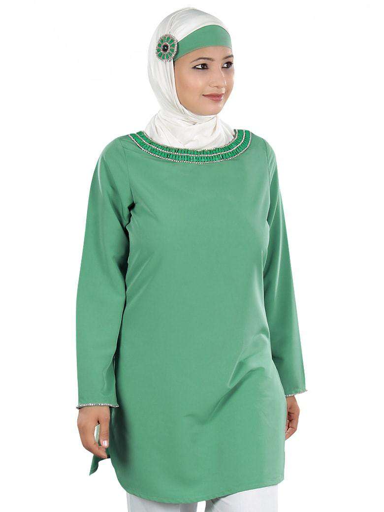 Stylish Lutfiyah Tunic for Women - Flowy Boho Blouse with Embroidery Details - Perfect for Casual Wear, Beach Cover-Up & Summer Outfits