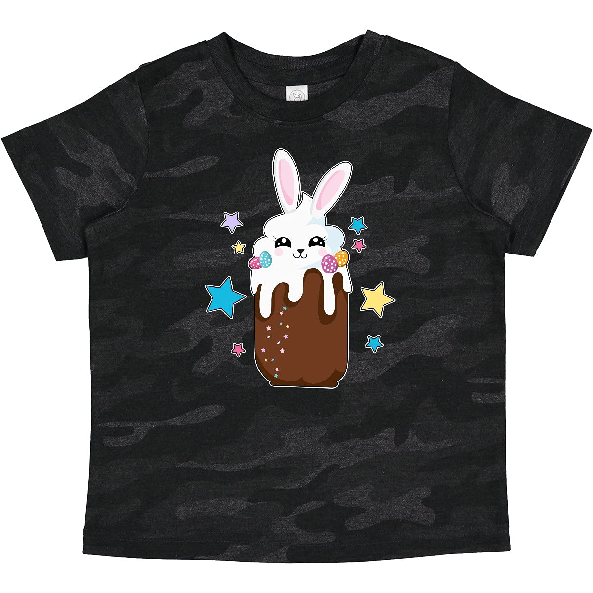 Inktastic Easter Chocolate Bunny with Stars Baby T-Shirt - Cute Holiday Outfit for Easter Celebrations, Family Photos & Spring Festivals
