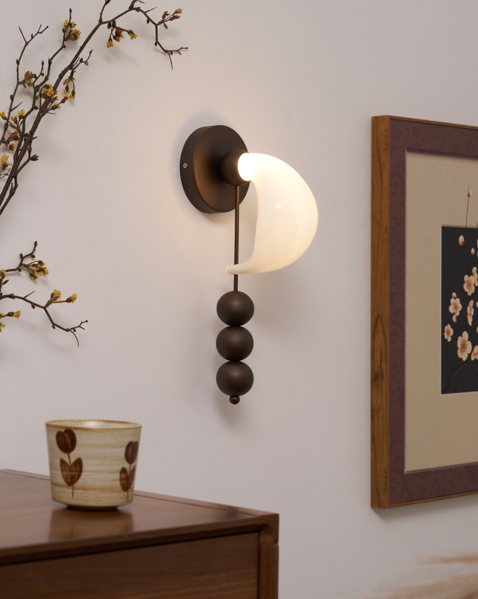 Alabris Modern Wall Sconce Light Fixture - Indoor/Outdoor LED Wall Lamp for Bedroom, Living Room, Patio - Dimmable Waterproof Wall Lighting for Home Decor