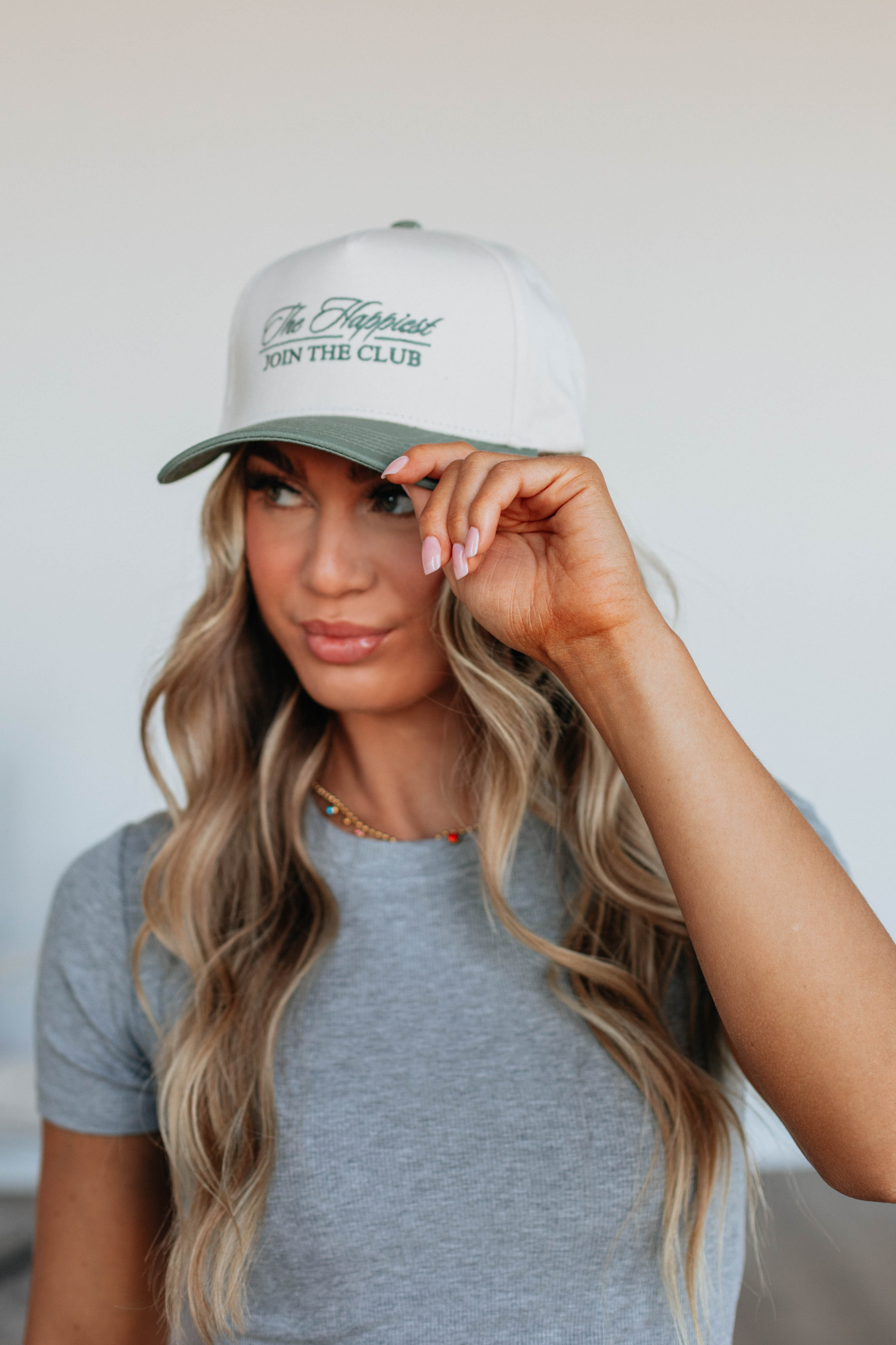 Join The Club Trucker Hat - Stylish Sage Green Baseball Cap for Men & Women - Perfect for Outdoor Activities, Sports, and Casual Wear