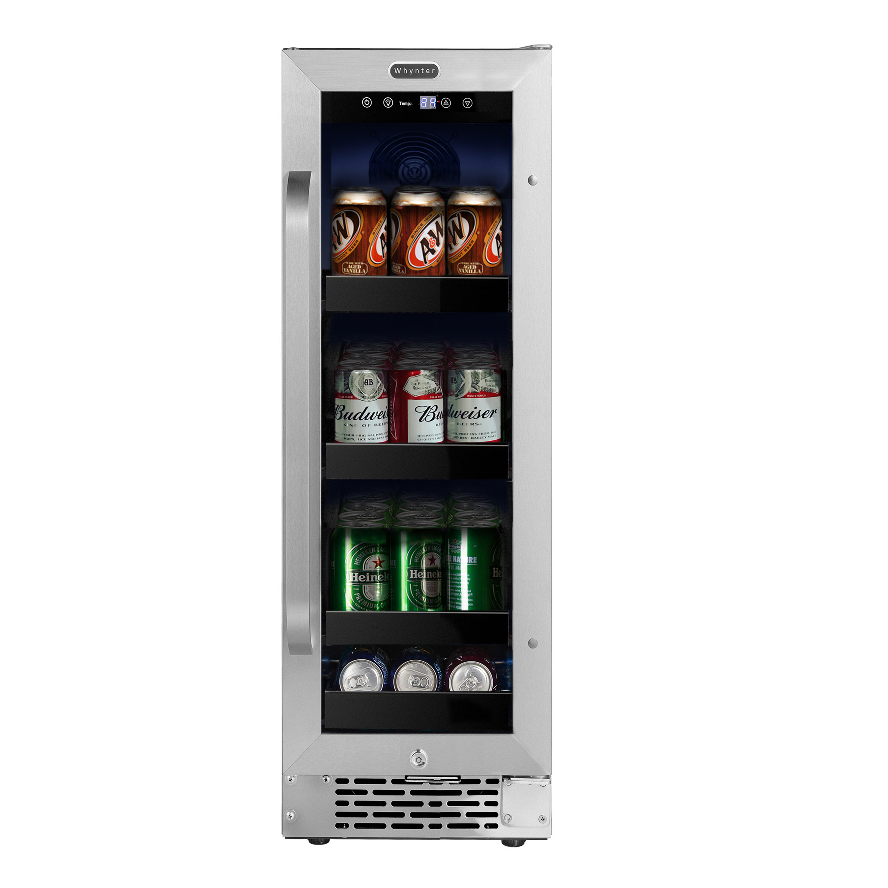 Whynter BBR 638SB 12 Inch Built-In 60 Can Undercounter Stainless Steel Beverage Refrigerator - Perfect for Home Bars, Offices, and Restaurants
