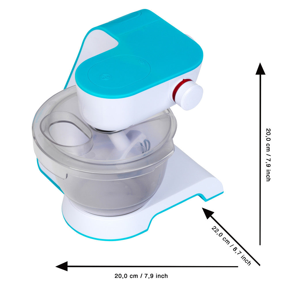 Bosch Junior Chef MUM 5 Kitchen Machine - Powerful Stand Mixer for Baking & Cooking, White & Teal Color - Perfect for Home Bakers & Small Kitchen Spaces