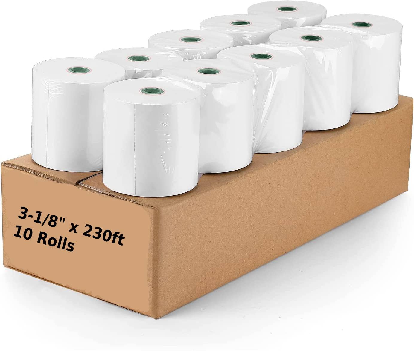 10 Rolls Thermal Receipt Paper Rolls 3-1/8