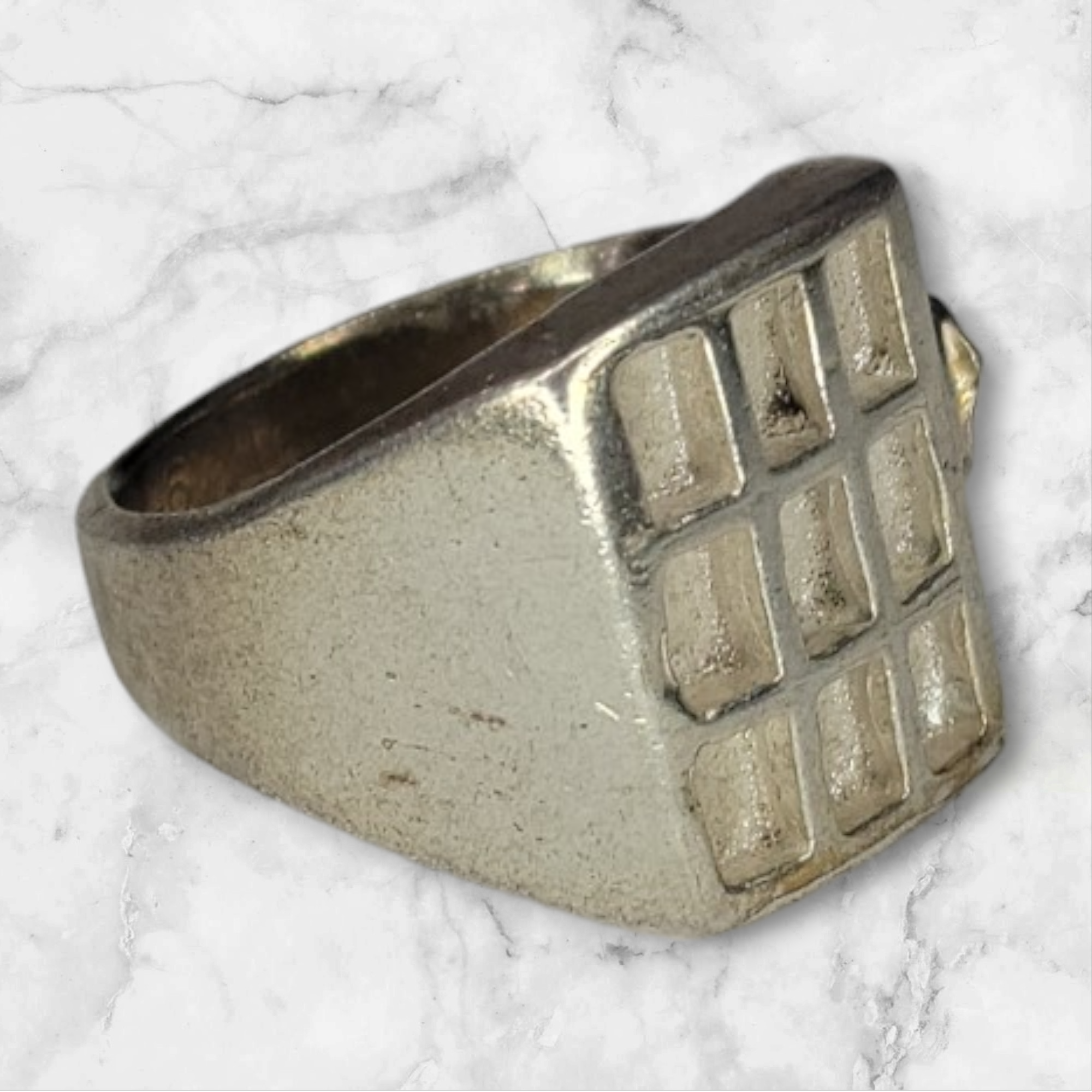Sterling Silver Rectangle Blank Ring Setting - Rough Cast DIY Jewelry Making, Size 7-12 - Perfect for Engraving, Carving & Silversmith Projects - Ideal for Custom Rings, Wedding Bands & Handmade Jewelry Designs