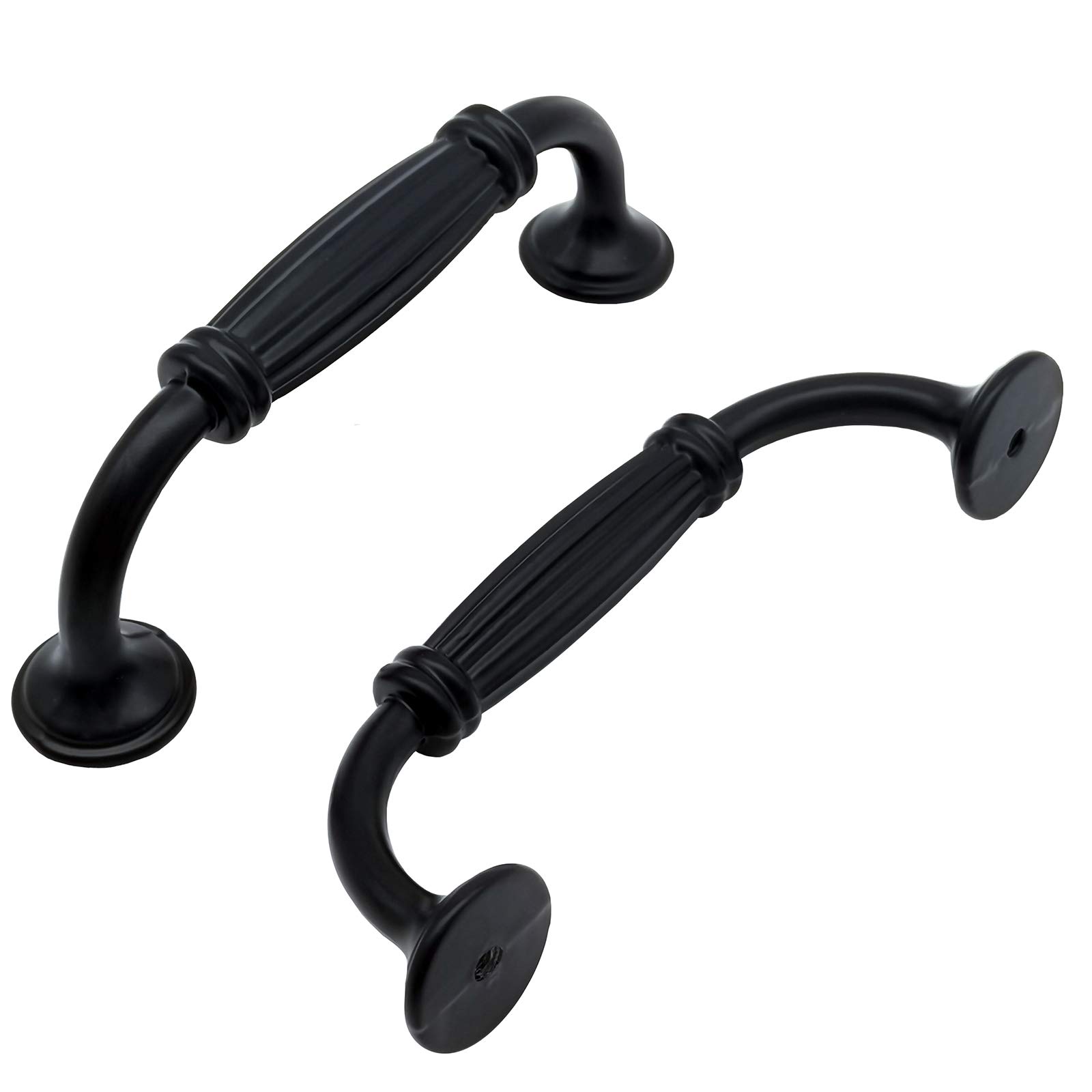 GKYZBB 10-Piece Set 96mm Hole Center Black Rustic Cabinet Handles - Farmhouse Style Kitchen Drawer Pulls for Cabinets, Dressers & Furniture Upgrades