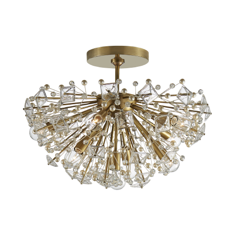 Dickinson Semi Flush Mount Ceiling Light Fixture - Modern Farmhouse Lighting for Kitchen, Bedroom, Dining Room & Hallway - Easy Installation & Energy Efficient LED Compatible