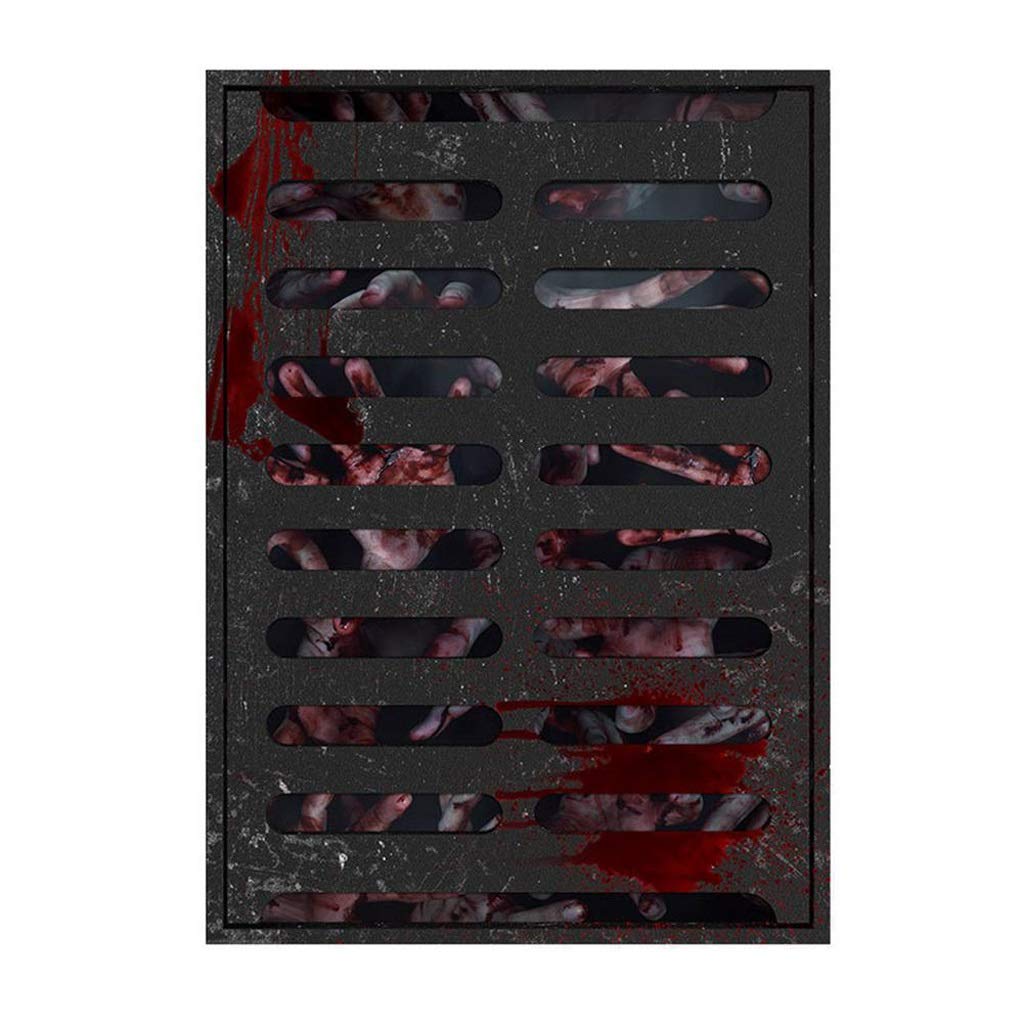 TWDYC 3D Halloween Decorative Stickers - Waterproof Sewer-Themed Wall Decals for Living Room & Bedroom - Perfect for Halloween Party Decor, Home Interior Design (Color: A)
