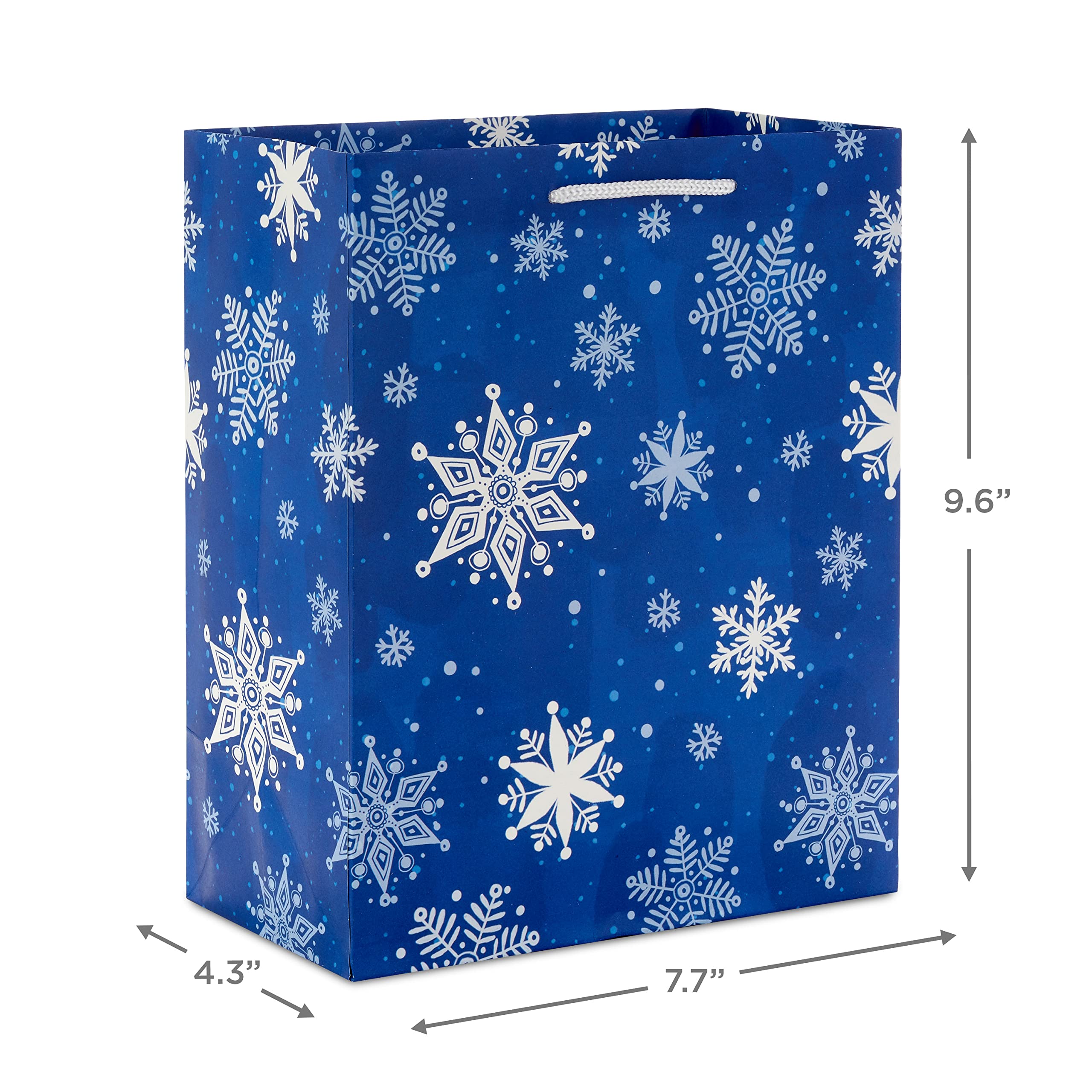 Hallmark 9 Inch Christmas Gift Bags Set of 4 - Snowflake Blue, Plaid, Polar Bear & Tree Designs for Holiday Gifts, Hanukkah Presents, Winter Wedding Favors & Graduation Party Favors - Perfect for Christmas Parties, Office Exchanges & Festive Gift Wrapping