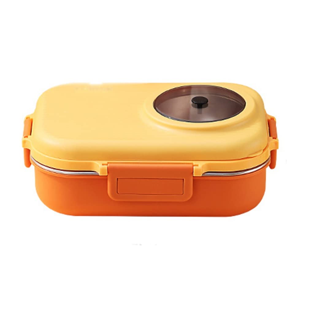Yellow Camera-Shaped Bento Lunch Box - Portable Outdoor for Picnics & School