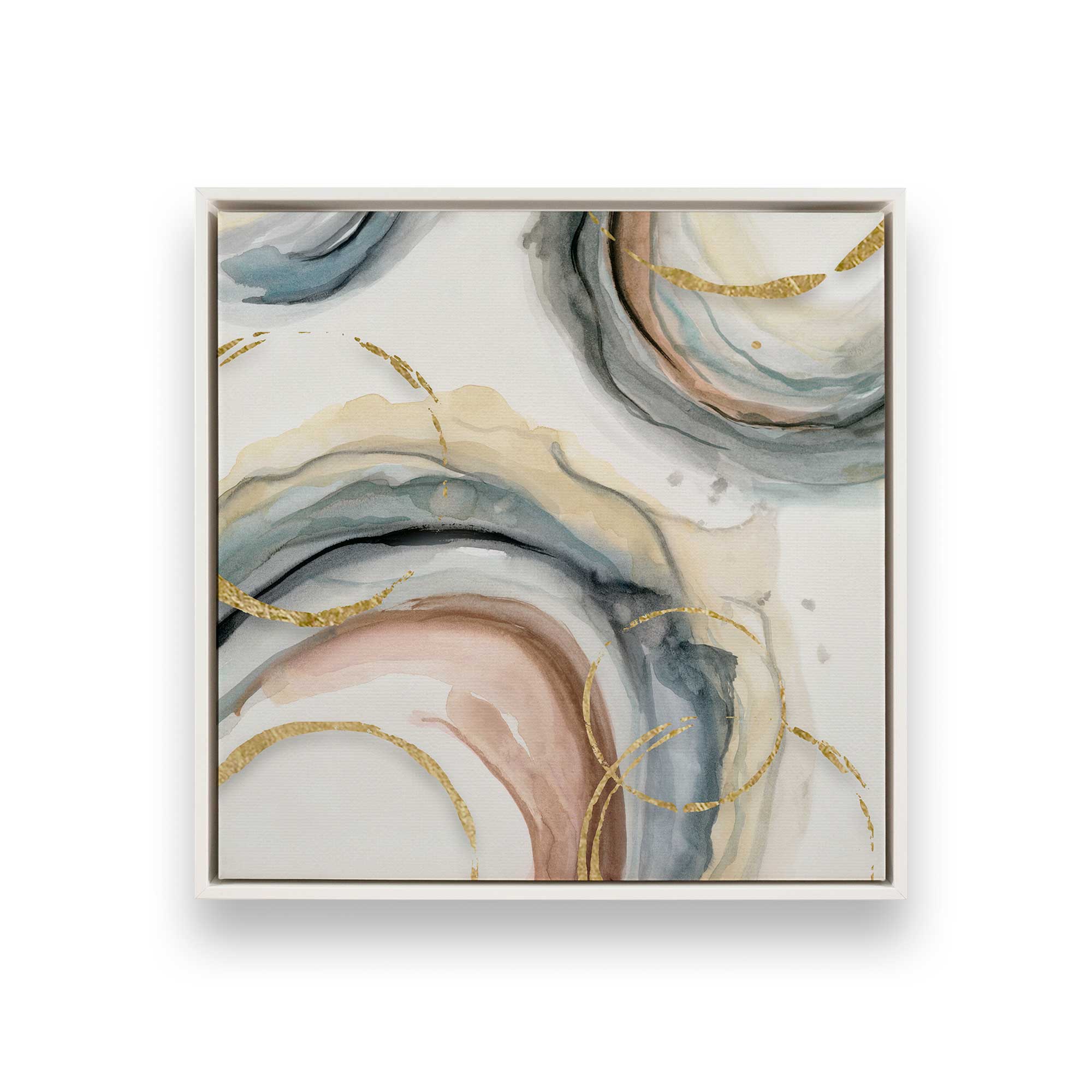 Golden Echoes Wall Art - Set of 2 Canvas Prints for Living Room & Bedroom Decor | Modern Home & Office Wall Decorations