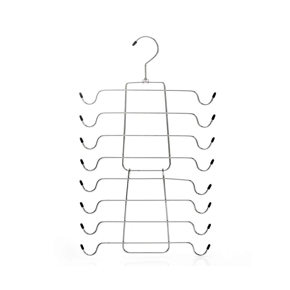 WDBBY Metal Folding Space Saving Hanger - Closet Organizer for Tank Tops, Cami Tops, Bras, Swimsuits, Belts & Ties | Perfect for Small Spaces, Travel & Wardrobe Organization