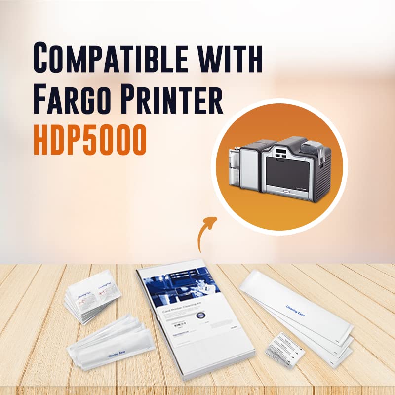 Fargo HDP5000 & HDP5600 Cleaning Kit 89200 - Printer Maintenance Supplies for Card Printers & ID Badge Machines